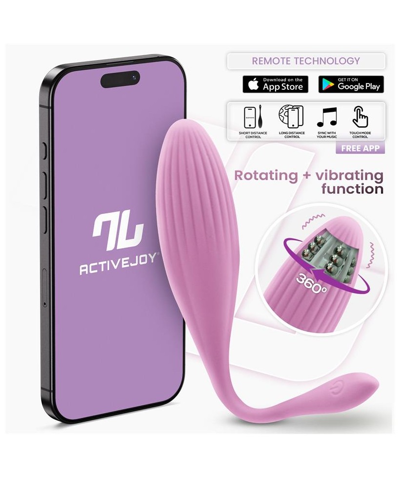 Huevo Vibrador con Bolas Internas con Rotacion y APP USB Huevo Vibrador con Bolas Internas con Rotacion y APP USB