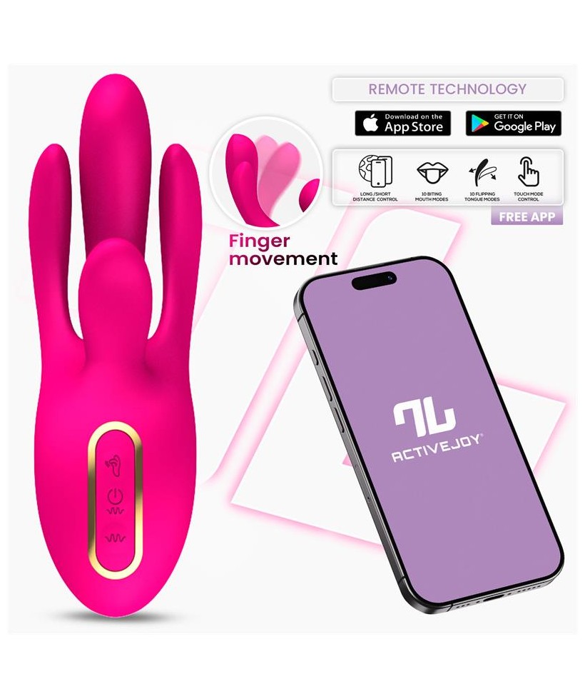 Derek Vibrador con Movimiento Finger 3 Motores y APP