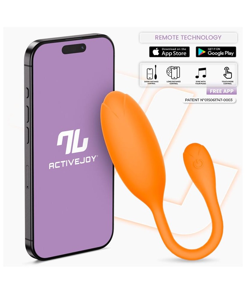 Logan Huevo Vibrador con APP Unibody Naranja