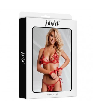 Raven Set Sujetador Tanga y Esposas Raven Set Sujetador Tanga y Esposas