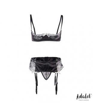 Ilia Set de Sujetador Abierto Liguero y Tanga Talla 44 46 Ilia Set de Sujetador Abierto Liguero y Tanga Talla 44 46