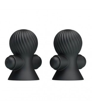 Funda para los Pezones con Vibración Negro