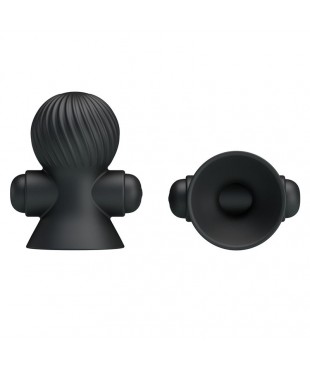 Funda para los Pezones con Vibracion Negro
