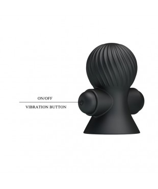 Funda para los Pezones con Vibracion Negro