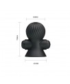 Funda para los Pezones con Vibracion Negro