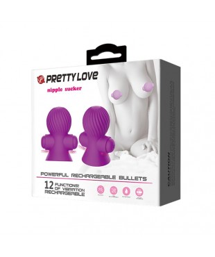 Funda para los Pezones con Vibracion Rosa