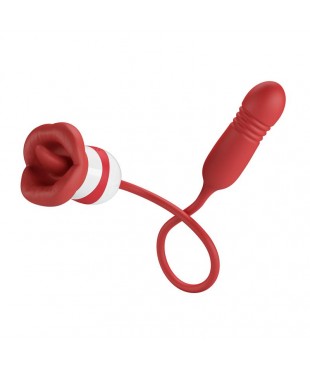 Estimulador de Boca Lameteo y Bala Vibradora con Thrusting Ashlyn