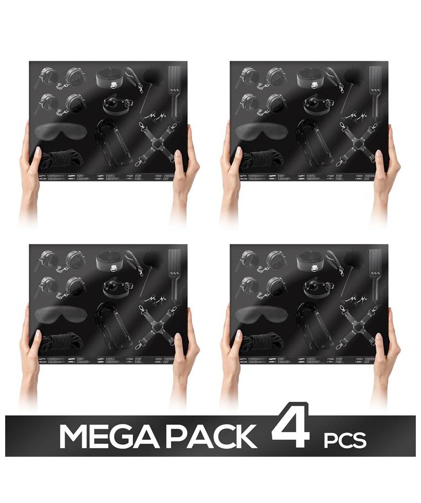 Pack de 4 Set Bondage 11 Piezas Negro