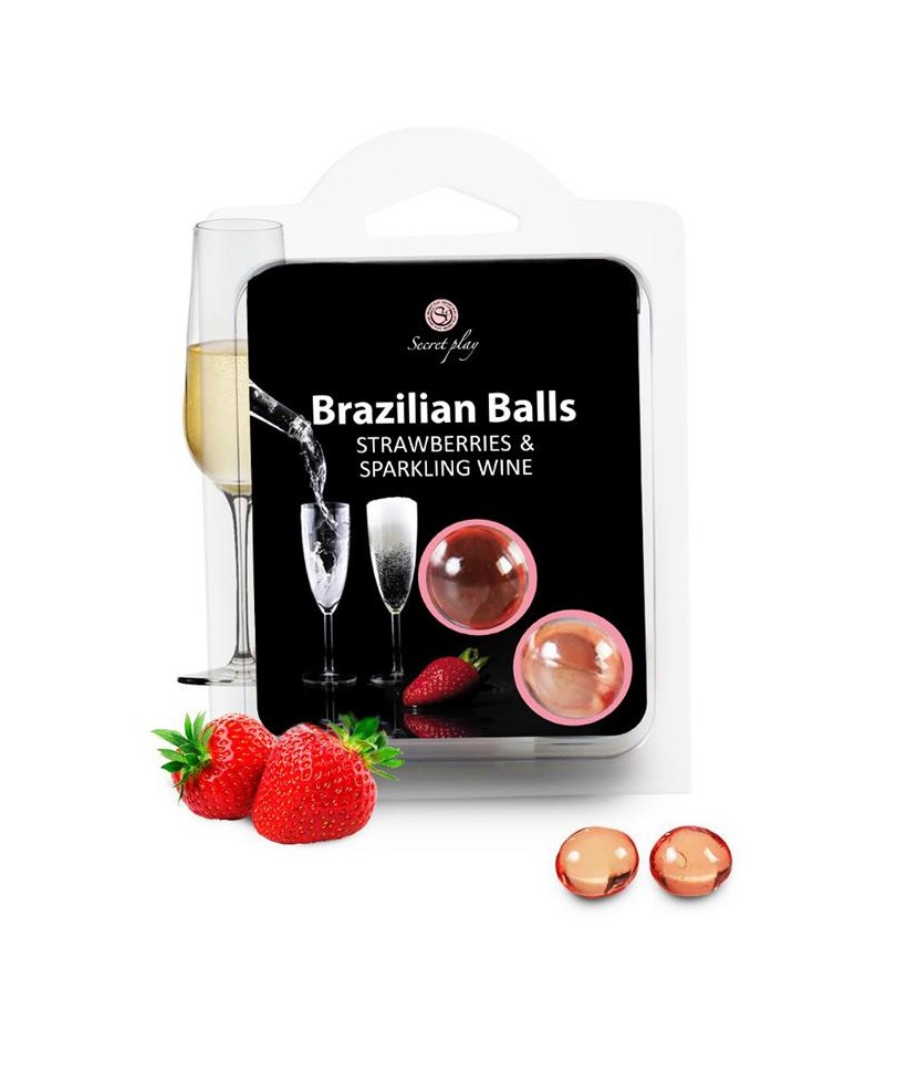 Secret Play Set 2 Brazilian Balls Aroma Fresas Cava