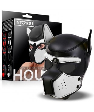 Hound Máscara de Perro Neopreno Hocido Extraíble Negro/Blanco Talla Única