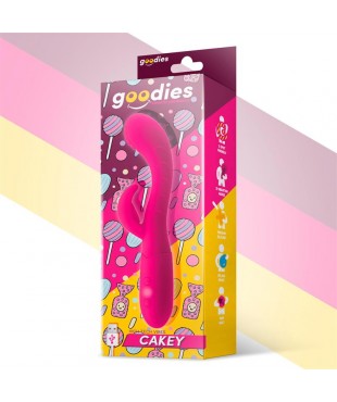 Cakey Vibrador Punto G y Conejito USB Silicona Fuchsia