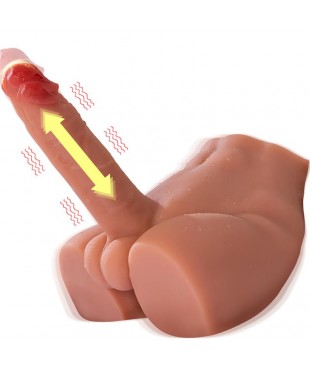 Peel Masturbador con Dildo y Ano Ass con Vibración y Thrusting