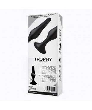 Trophy Plug Anal 13 cm Silicona Negro