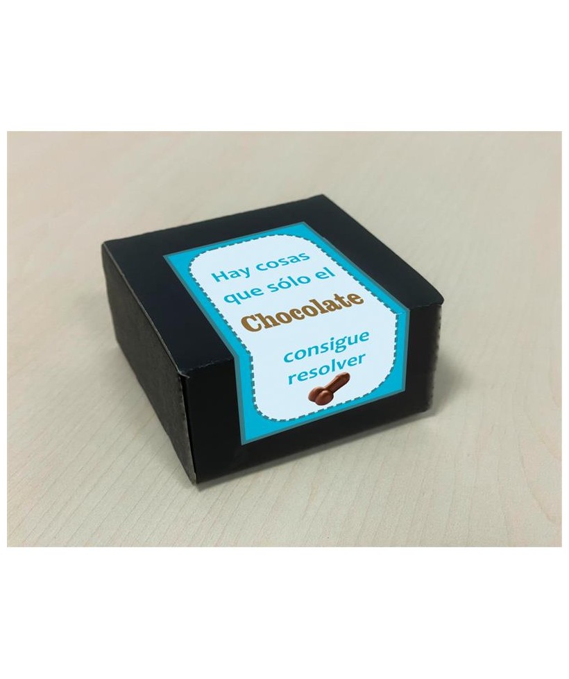 Caja de 8 Bombones Chocolate Puro Forma de Pene