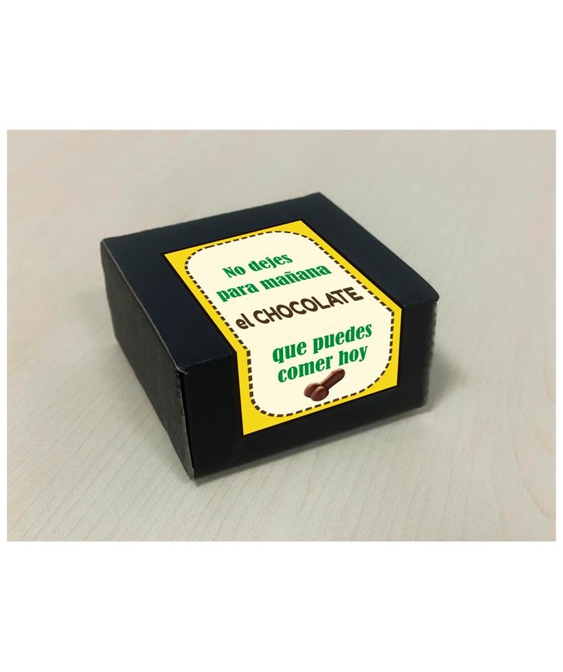 Caja de 8 Bombones Chocolate Puro Forma Pene