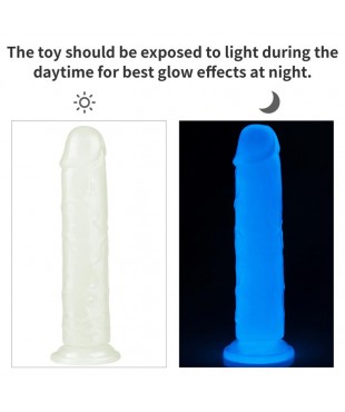 Dildo Lumino 8 Luz Azul Dildo Lumino 8 Luz Azul
