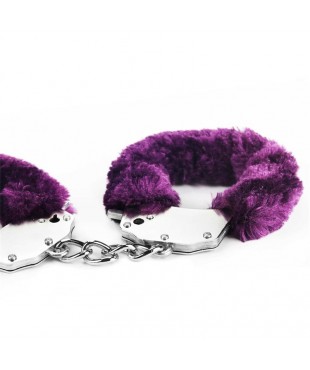Esposas Metalicas con Pelo Purpura Esposas Metalicas con Pelo Purpura