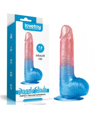 Dildo Dazzle Studs 75 Rosa y Azul Dildo Dazzle Studs 75 Rosa y Azul