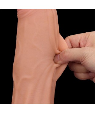 Dildo Dual Layer Piel Retractil 12 Dildo Dual Layer Piel Retractil 12