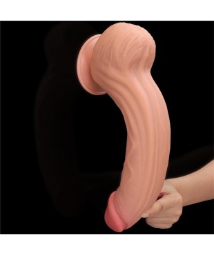 Dildo Dual Layer Piel Retractil 12 Dildo Dual Layer Piel Retractil 12