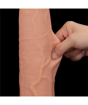 Dildo Dual Layer Piel Retractil 135