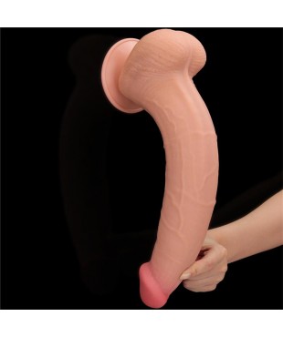Dildo Dual Layer Piel Retractil 135