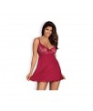 Rosalyne Babydoll y Tanga Rojo Talla S M