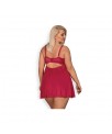 Rosalyne Babydoll y Tanga Rojo Talla S M