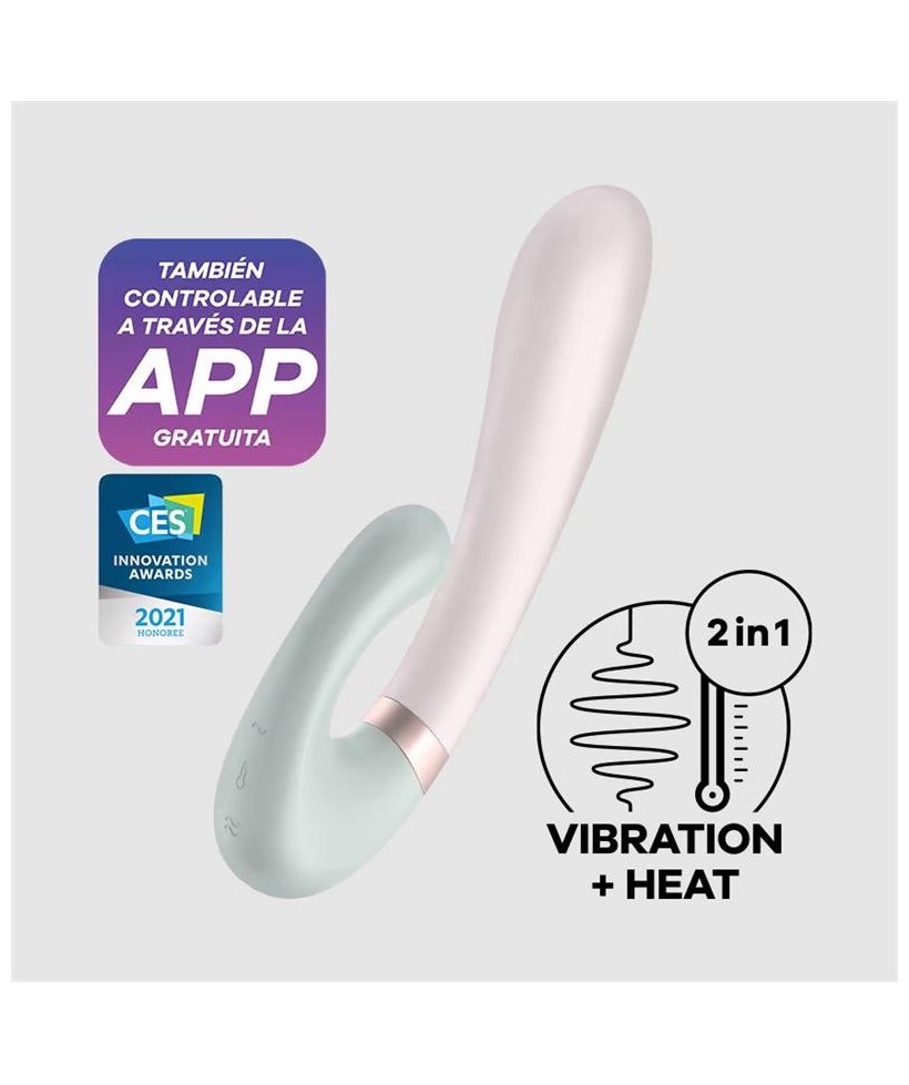 Heat Wave Vibrador con Efector Calor y APP Menta Heat Wave Vibrador con Efector Calor y APP Menta