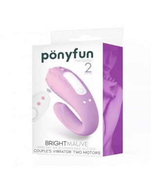 Brightmauve Vibrador para Parejas Doble Motor Control Remoto USB Silicona