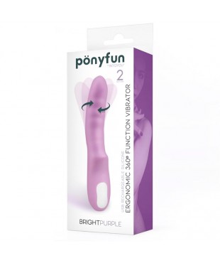 Brightpurple Vibrador y Rotador Doble Motor 360º USB Silicona