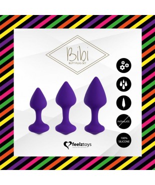 Bibi Set de 3 Plugs Anales Púrpura