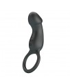 Trae Anillo Vibrador Silicona USB Negro