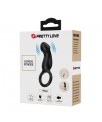 Trae Anillo Vibrador Silicona USB Negro