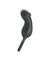 Trae Anillo Vibrador Silicona USB Negro