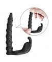 Blackney Anillo Vibrador con Plug Silicona Negro