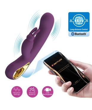 Liam Vibrador Punto G Silicona con APP Morado