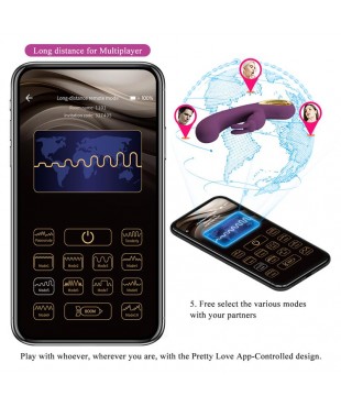 Liam Vibrador Punto G Silicona con APP Morado