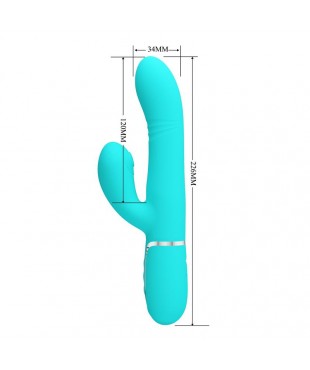 Mariana Vibrador 4 en 1 Silicona Turquesa