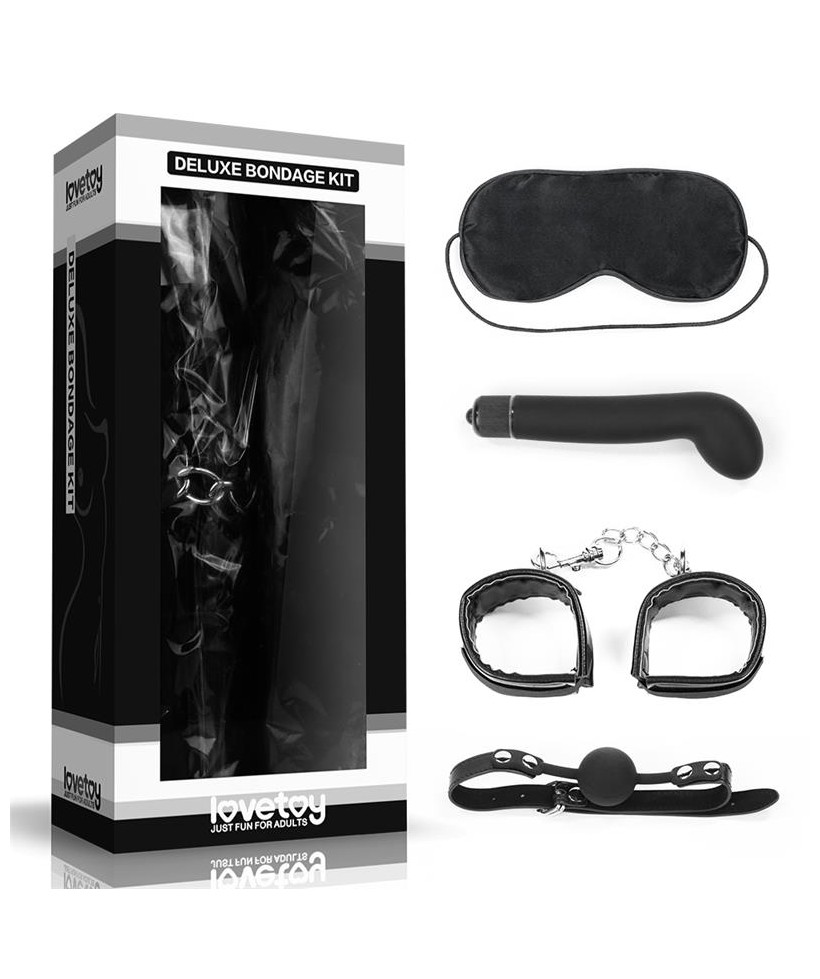 Kit Bondage Deluxe con Vibrador Negro