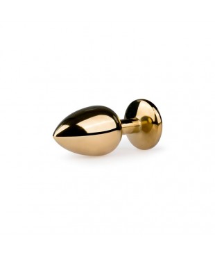Plug con Cristal Transparente  No. 1 - Dorado