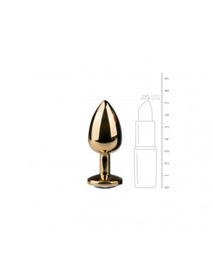 Plug con Cristal Transparente No 1 Dorado Plug con Cristal Transparente No 1 Dorado
