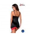 ODINA Chemise Negro Rojo