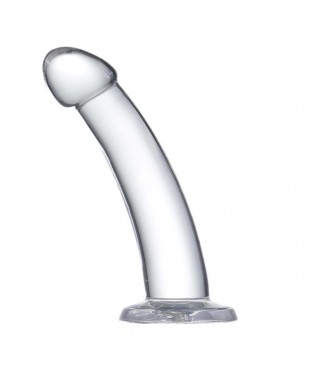 Dildo Curvado Material Cristalino 16 cm Dildo Curvado Material Cristalino 16 cm